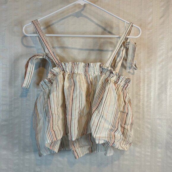 PacSun Flowy Tie Cropped Tank Womens Sz Large - Picture 2 of 11